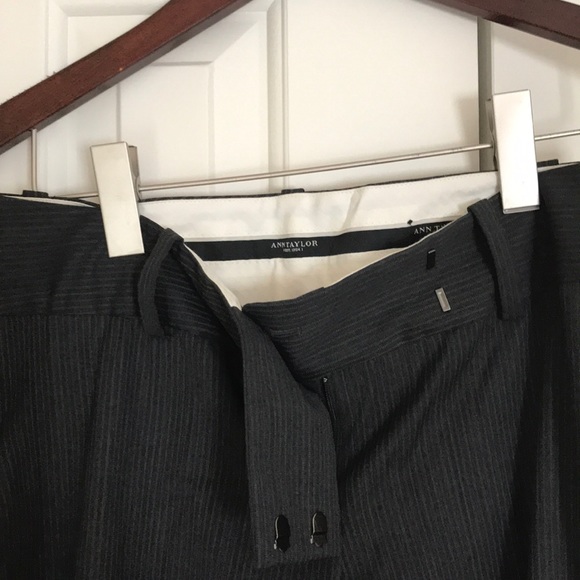 Ann Taylor gray pinstripe pant - Picture 2 of 3